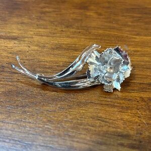 Chic Sterling Silver Floral Brooch Artist Harry S Bick